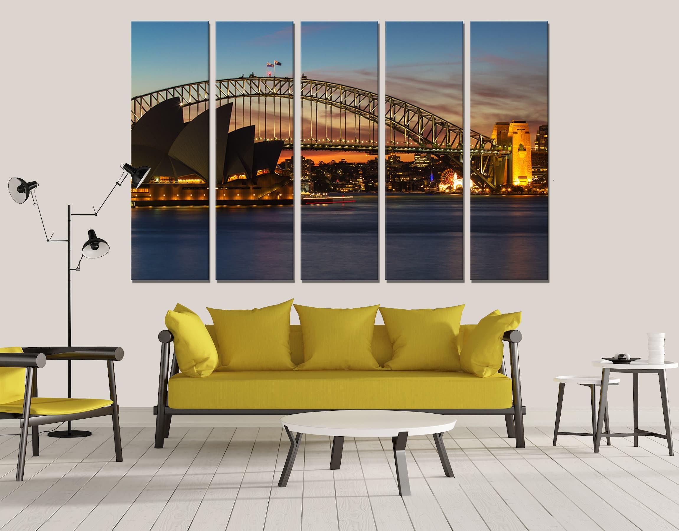 Sydney Harbour Bridge Canvas Wall Art Decor Print Skyline | Etsy