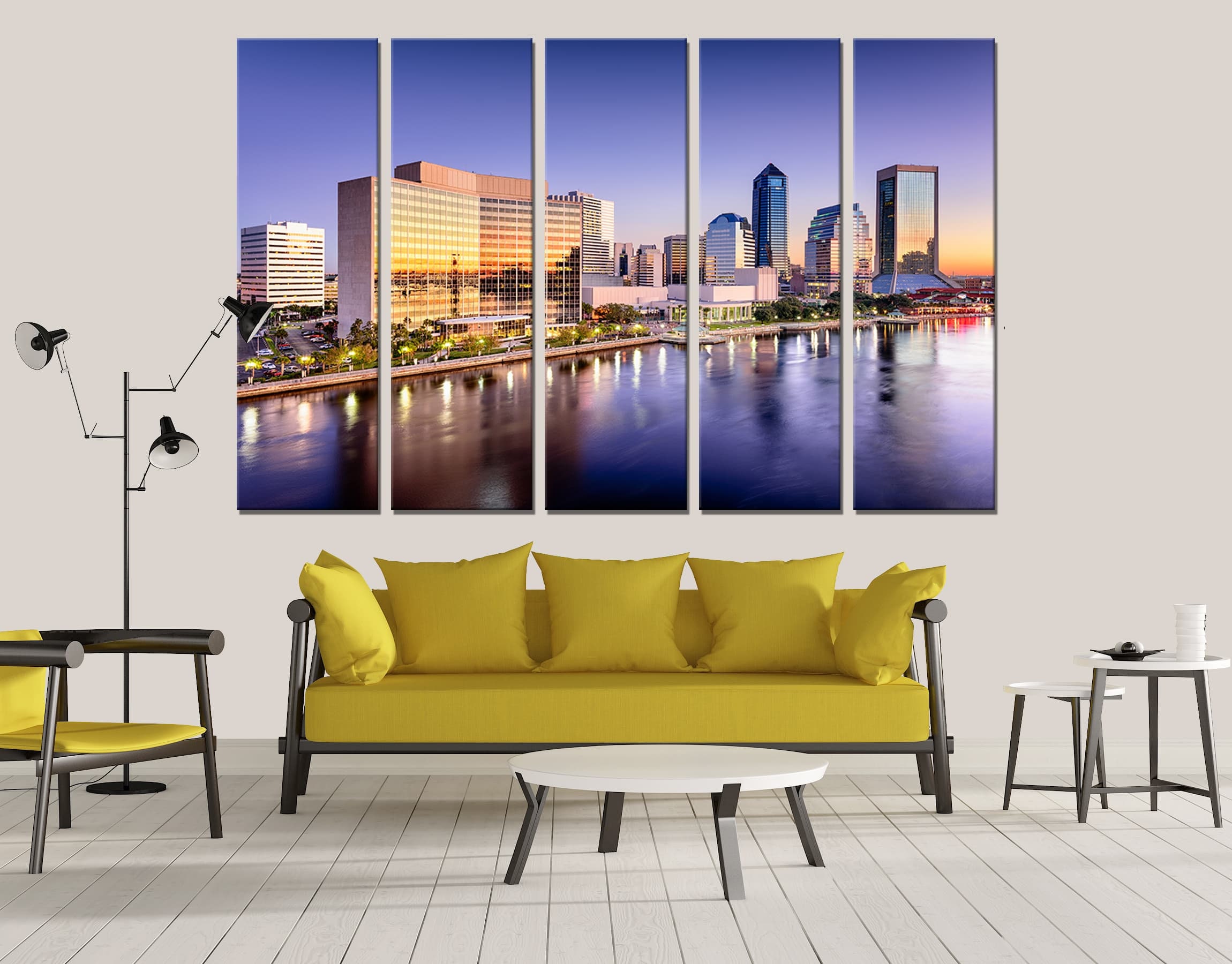 Jacksonville Canvas Wall Art Decor Print Skyline Cityscape | Etsy