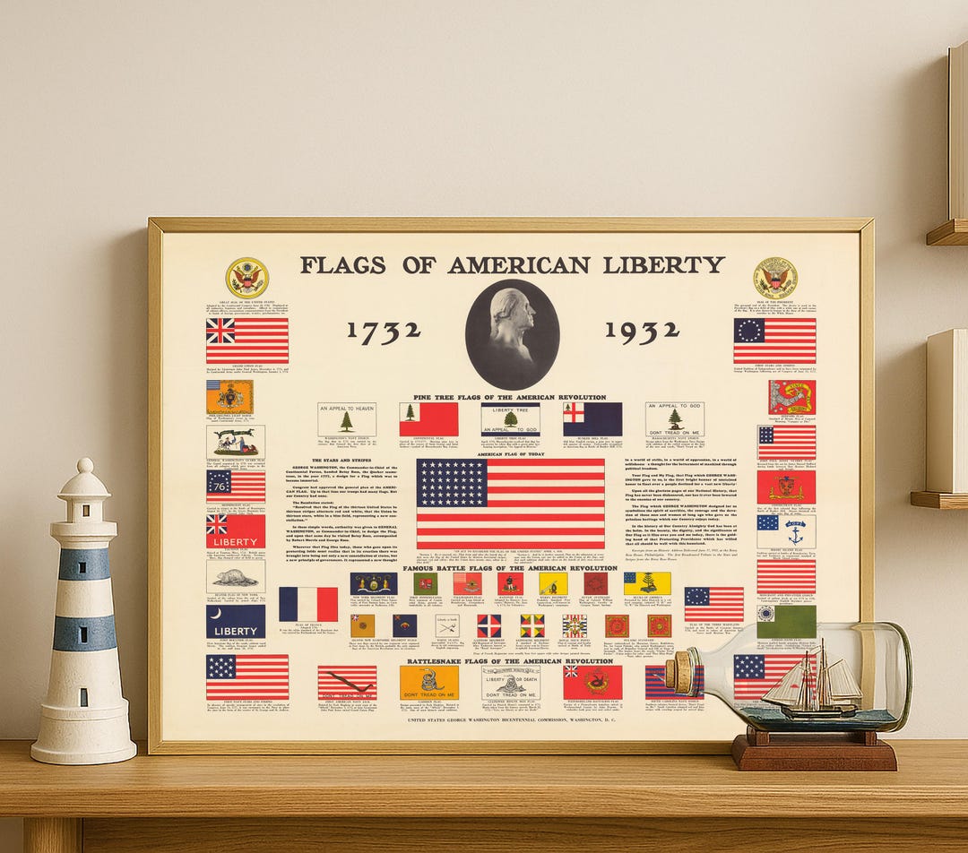 Flags of American Liberty 1732 - 1932 – Historical American Flag