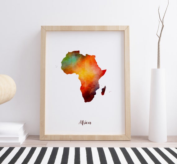 Africa Map Africa Poster Africa Wall Art Africa Decor Africa Etsy Finland
