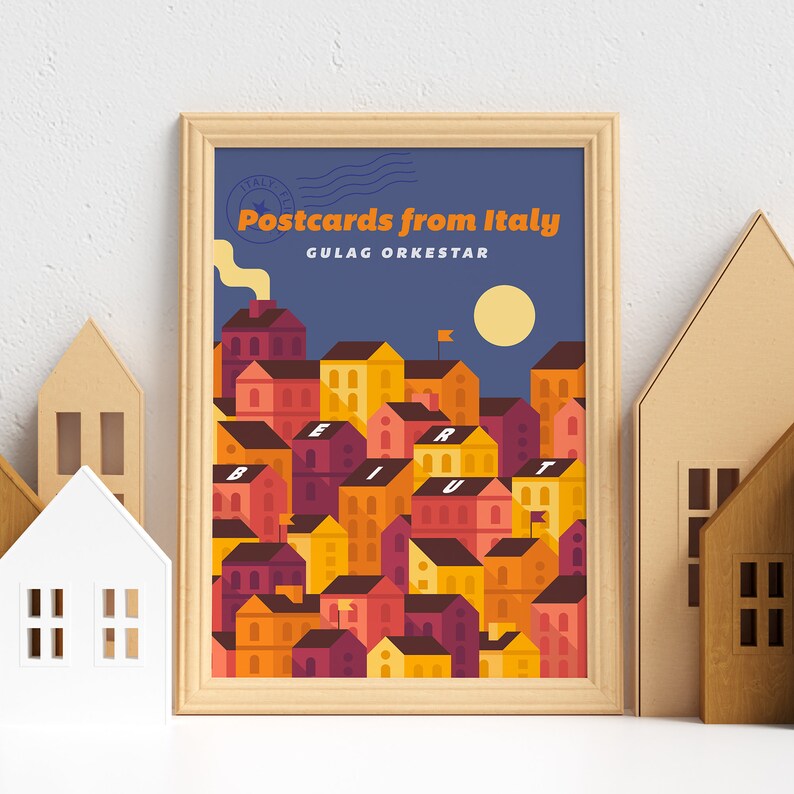 Beirut band poster Postcards from Italy print Zach Condon Etsy