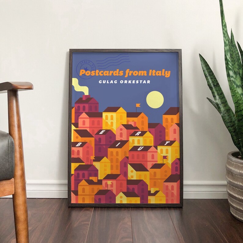 Beirut band poster Postcards from Italy print Zach Condon Etsy