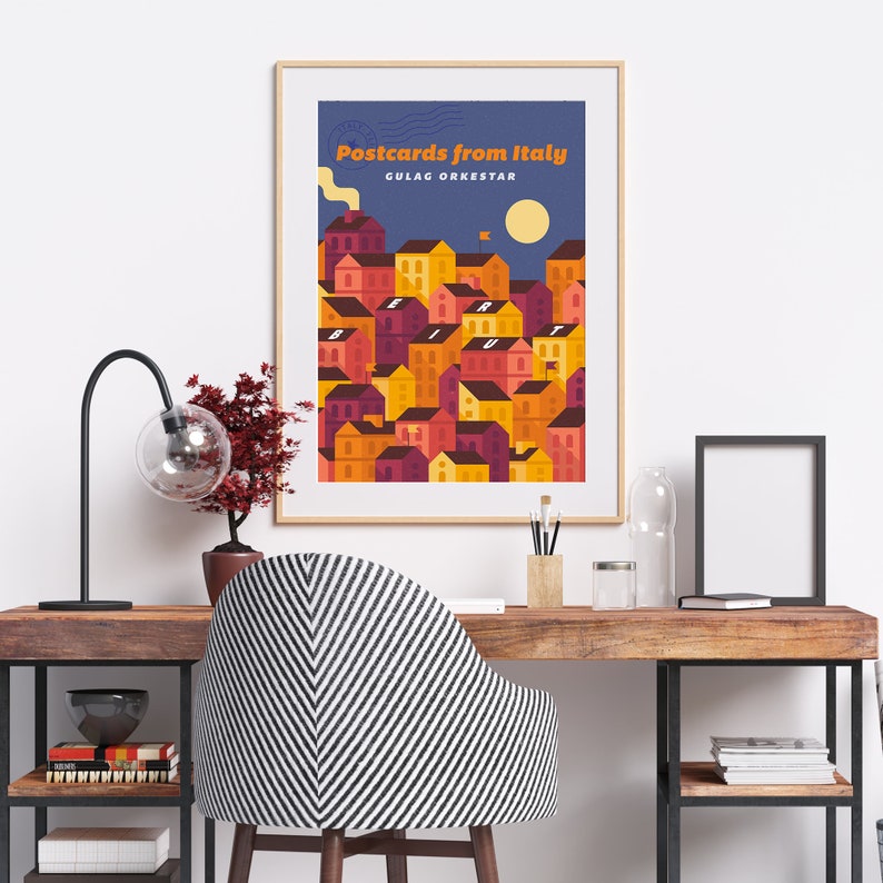 Beirut band poster Postcards from Italy print Zach Condon Etsy