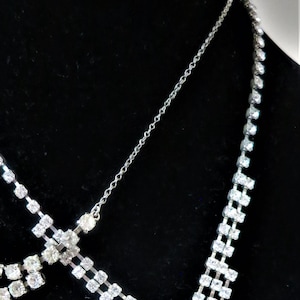 A pair of vintage sparkly Art Deco paste necklaces