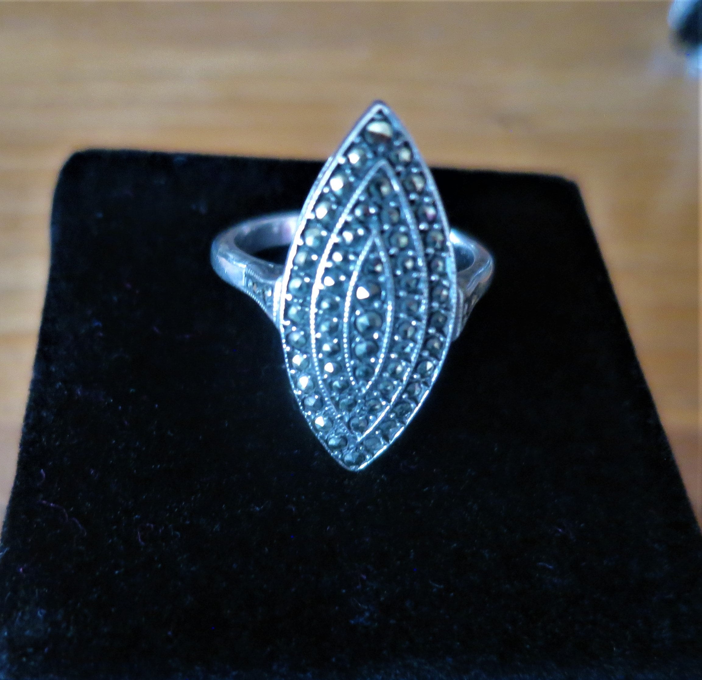 Art Deco Sterling Silver & Marcasite Vintage Ring - Etsy