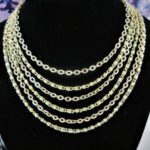 A vintage six strand gold tone chain necklace C1950&#39;s