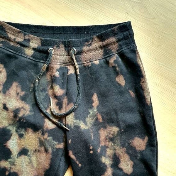Bleach sweat Pants (Reverse Tiedye) XS Batik | Tie Dye | Sport | Chill | Relax | soft | Black. 80%Baumwolle/Cotton
