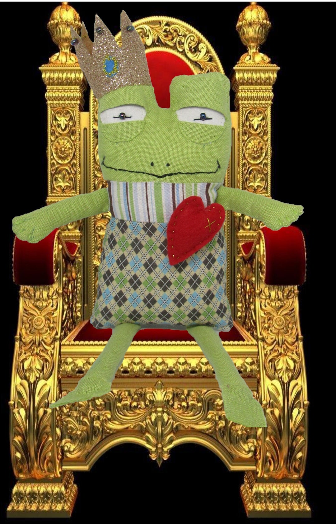Frog Prince Plushie Sewing Pattern, DIY Stuffed Animal (PDF Pattern) - Etsy