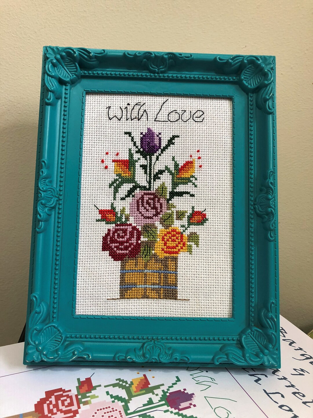 Barge Roses & Barrel 'with Love' Cross-stitch PDF Digital Pattern ...