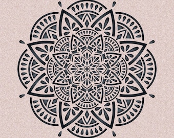 Stor mandala-designschablon - flexibel mylar, olika storlekar