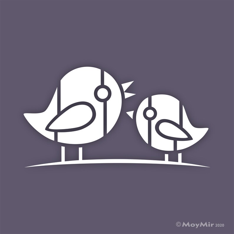 Bird Border Stencil Repeating Pattern for Nursery Kids 3 Etsy