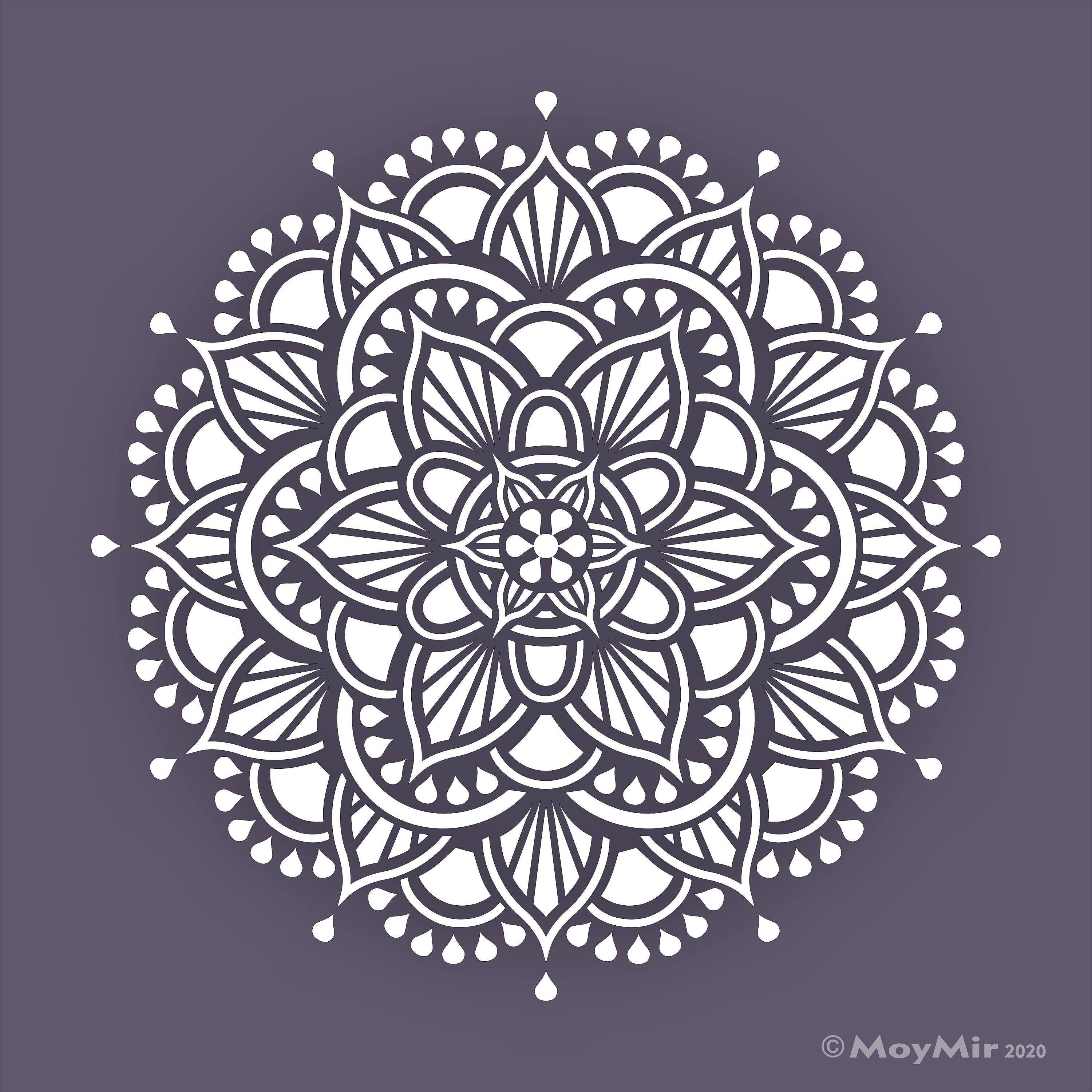 Mandala Large Stencil Choose Size Whole or Half Design 23