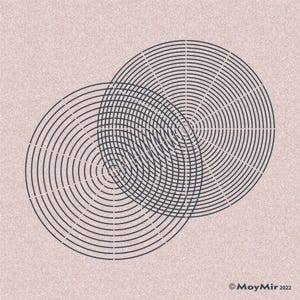 Large Template Mandala Circle Quilting Stencil Inches or Centimetres