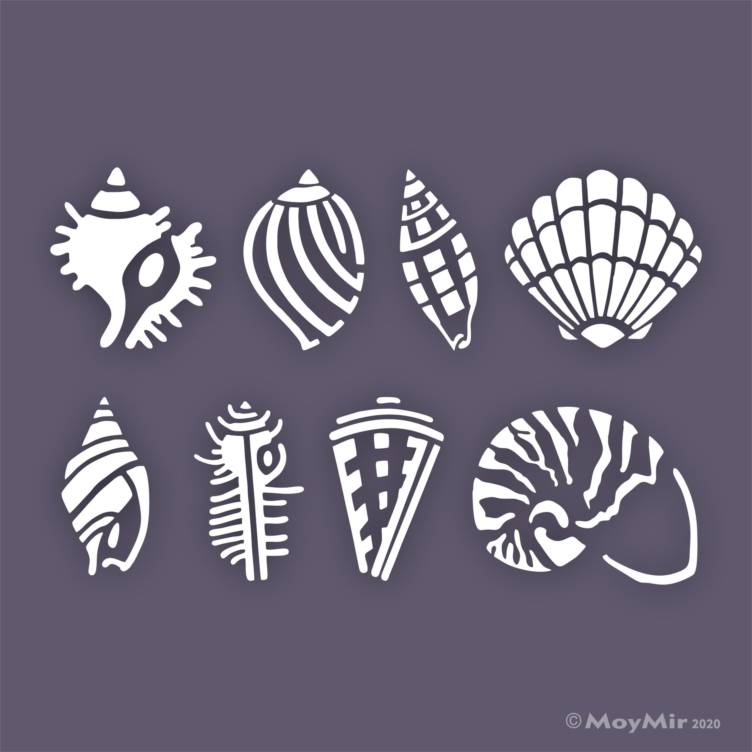 Decorative Shell Stencil Craft Scrapbooking Quilting Template Etsy