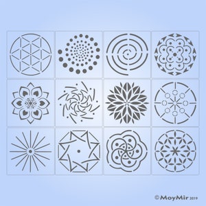 12pcs Mandala & Dotting Stencils, Templates