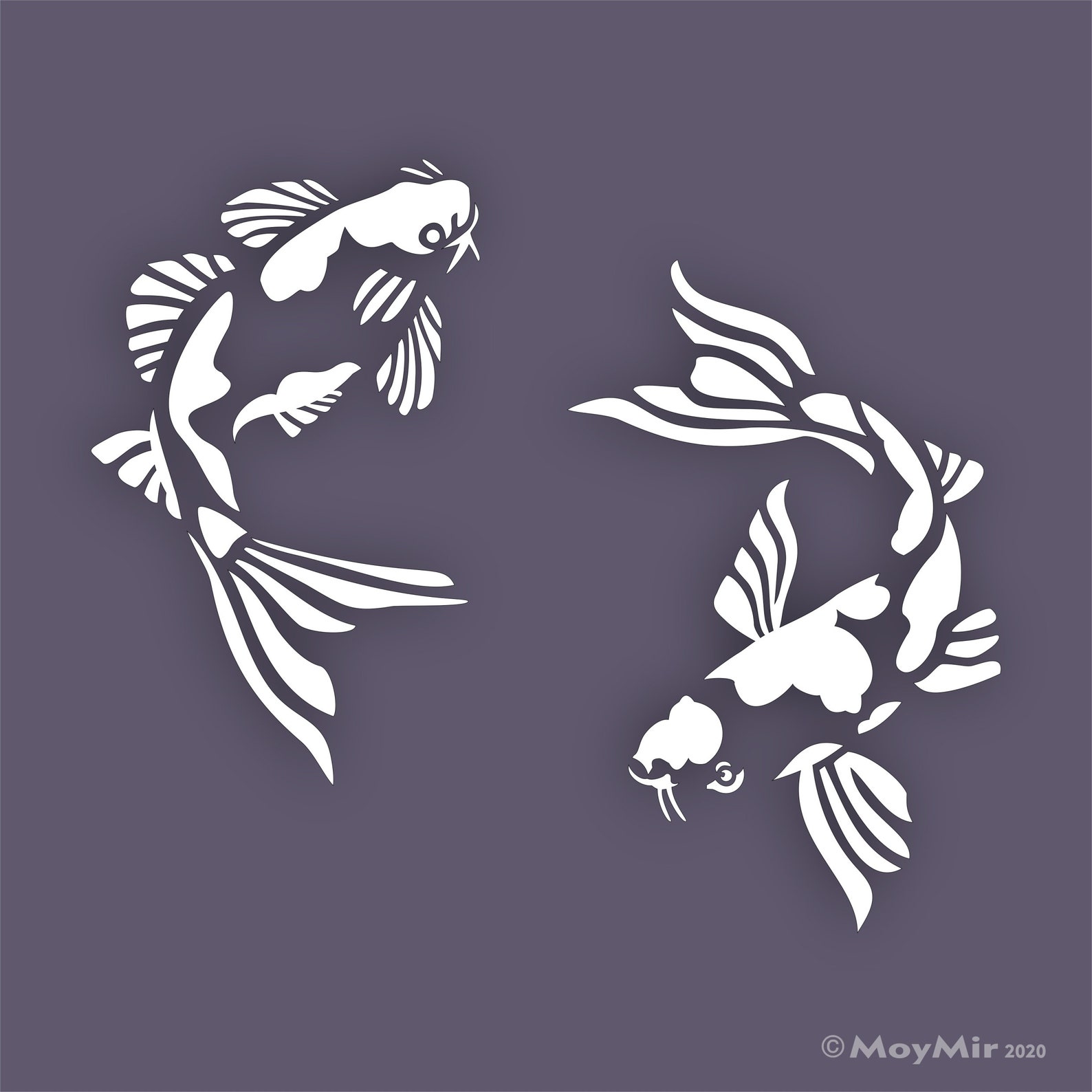 Koi Design Stencil for Arts & Crafts - Etsy Australia