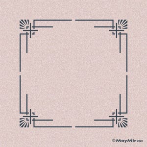 Art Deco style Border Stencil