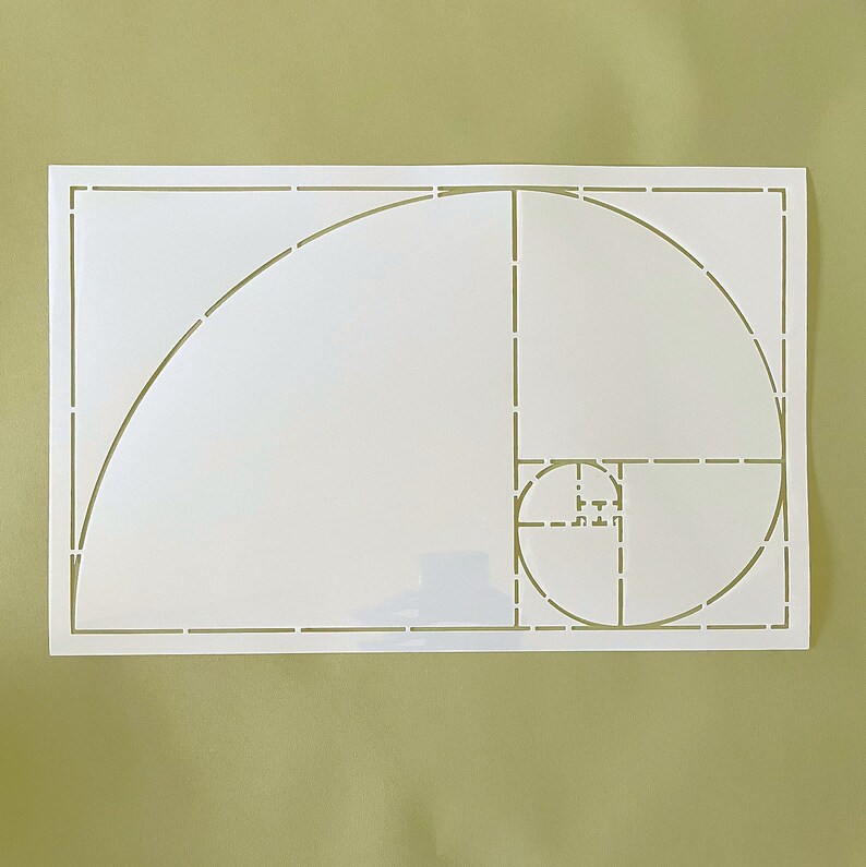 Fibonacci Sequence, Golden Ratio Stencil Template - Etsy