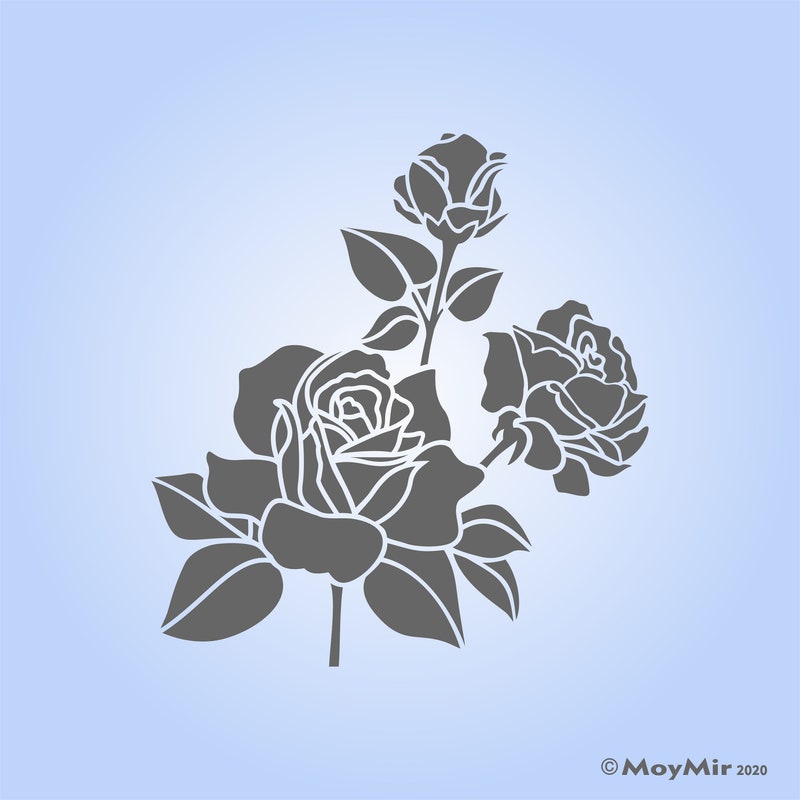 Rose Stencil - Etsy