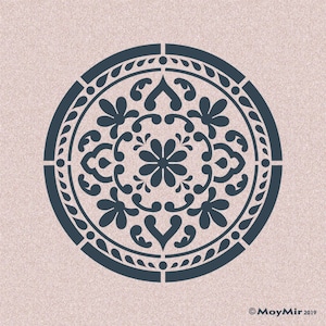 Mexican Talavera Style Round Stencil for Art & Crafts