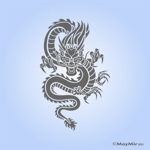 Classico stile cinese drago stencil riutilizzabile