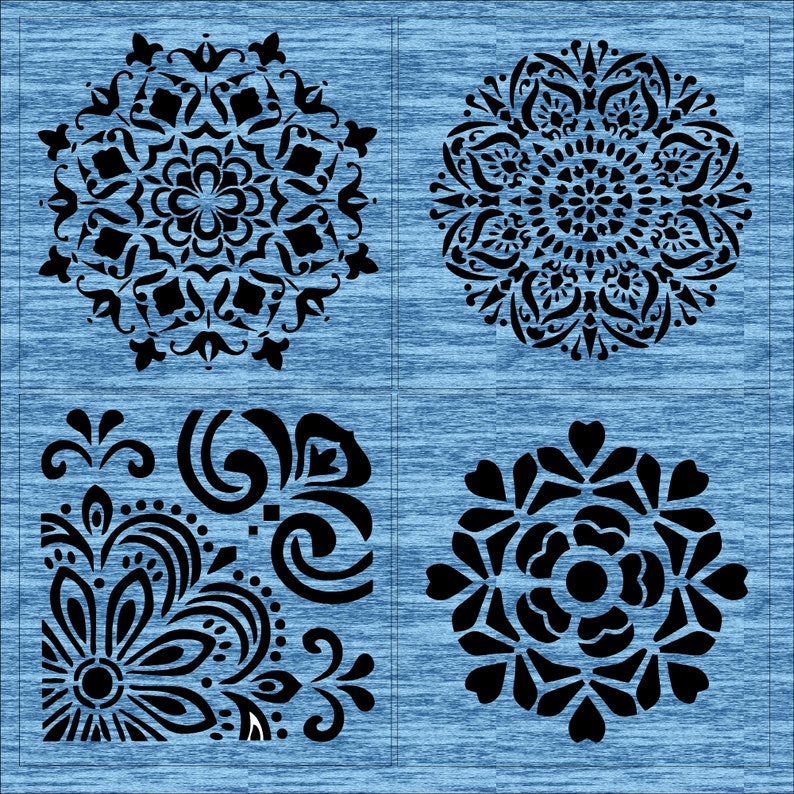 8pcs Mandala Craft Decorative Template Stencils image 3