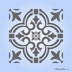 Moroccan/Encaustic Style Stencil/Template for Tiles, Walls & Craft, choose size