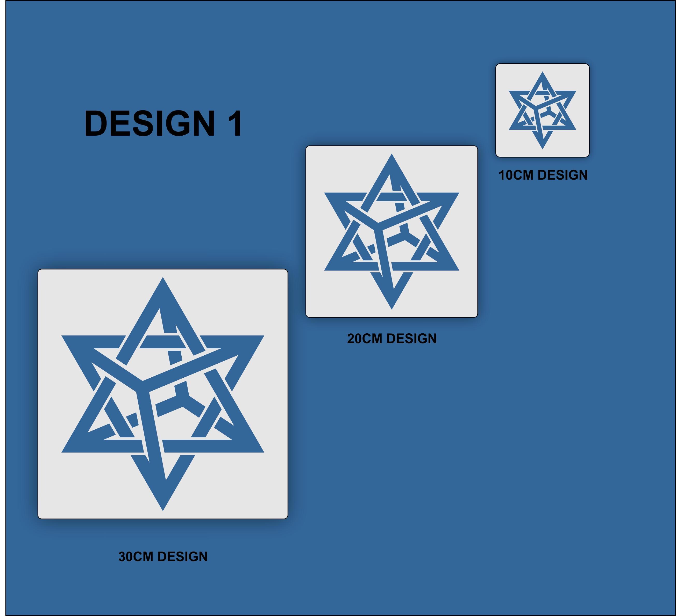 Sacred Geometry Stencil – Merkaba 2 Styles – 2D & 3D – Choose Size - Etsy