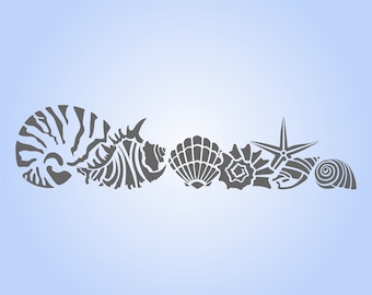 Decorative SeaShell Border Edge Stencil