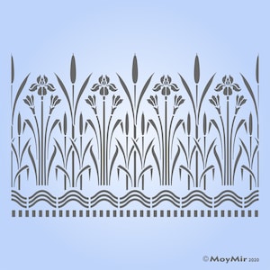 Art Nouveau Style Reuseable Stencil for DIY Projects image 1