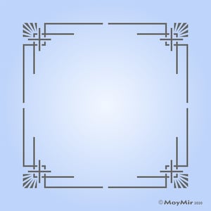 Art Deco style Border Stencil