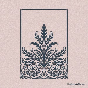 Art Deco Style Panel Stencil, Frame, Border, Cover, Furniture Design