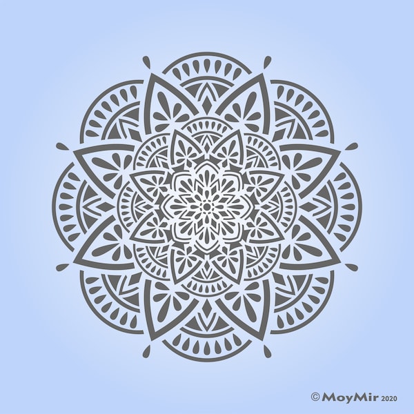 Wunderschöne Mandala Design Schablone - erhältlich in 4 Größen, Design #09