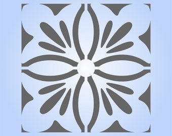 Modern Style Stencil/Template for Tiles, Walls & Craft, choose size