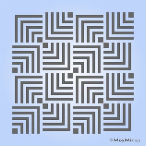 Geometric Square Pattern Stencils, choose size