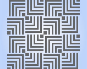 Geometric Square Pattern Stencils, choose size