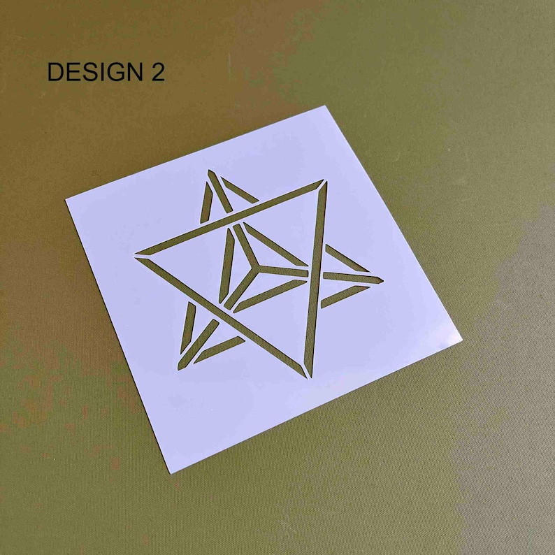 Sacred Geometry Stencil – Merkaba 2 Styles – 2D & 3D – Choose Size - Etsy