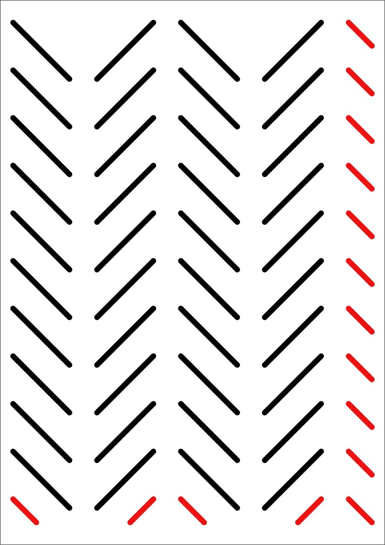 Herringbone Design Stencil for Walls Fabric & Crafts Etsy