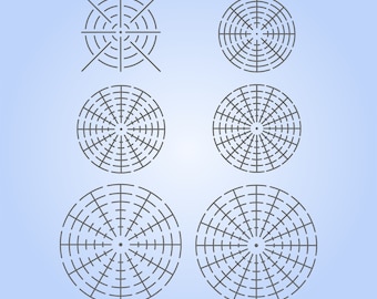 Mandala Circle Template Stencil Set x 6
