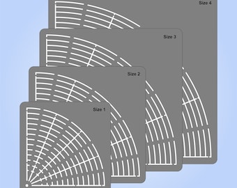 Large Quarter Mandala Circle Template Stencils 16 sections