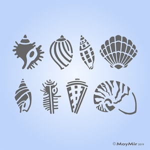 Decorative Shell Stencil Craft Scrapbooking Quilting Template A4
