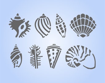 Decorative Shell Stencil Craft Scrapbooking Quilting Template A4