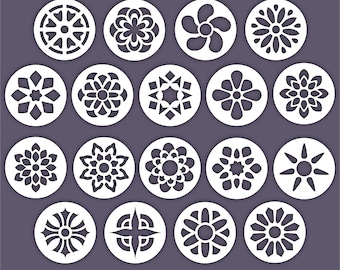mandala stencil small etsy