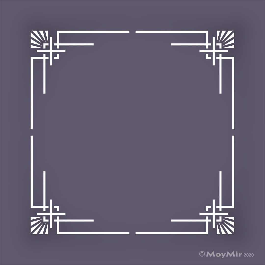 Art Deco Style Border Stencil - Etsy