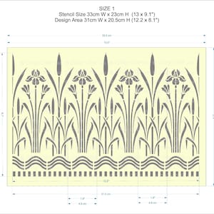 Art Nouveau Style Reuseable Stencil for DIY Projects image 4