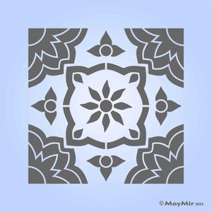 Mexican Folk Art style Template for Tiles, Walls & Craft, choose size