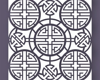 Asian Pagoda Stencil | Etsy UK