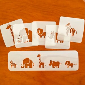 Nursery Safari Animals Stencils, Border or Individual Stencils - Etsy