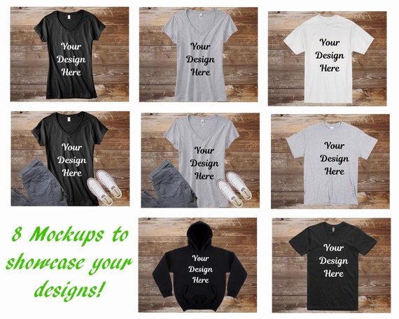 T-Shirt Mockup Bundle Shirt Mockup Womens Shirt Flat Lay