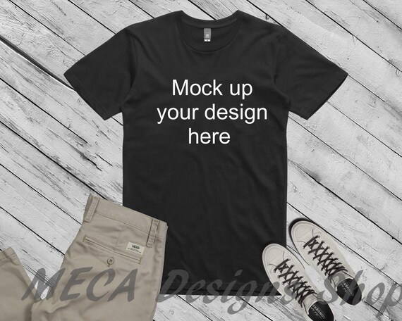 Mens Shirt Mockup Blank Black Shirt Mock Up Apparel